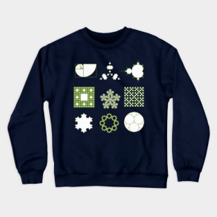 9 Fractals- green Crewneck Sweatshirt